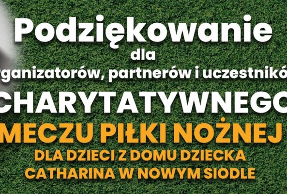 Razem dla dzieci podziękowania po charytatywnym meczu w Mieroszowie