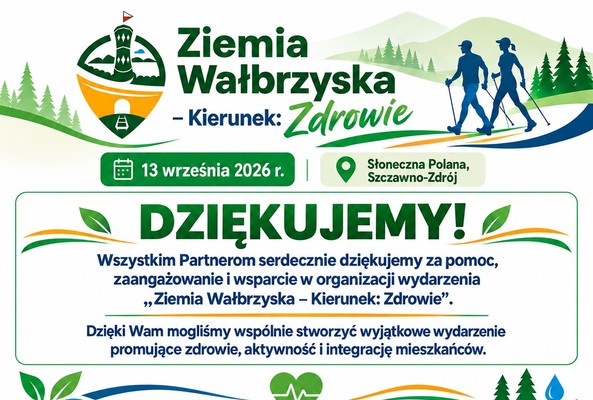 Partnerzy z sercem do zdrowia. Wyrazy wdzięczności od Powiatu Wałbrzyskiego